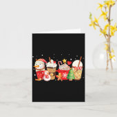 Carte Cute Snowman Coffee Lover Latte Gingerbread Funny (Fleur jaune)