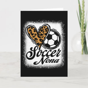 Carte Cute Soccer Nona Leopard Heart