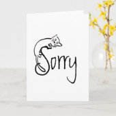Carte Cute Sorry Cat Sympathy Card (Fleur jaune)