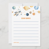 Carte Cute Space Time Capsule Card Planètes Garçon Anniv (Devant)