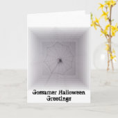 Carte Cute Spider Gossamer Halloween Salutations (Fleur jaune)