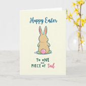 Carte Cute Spring Bunny Fun Message Card (Fleur jaune)
