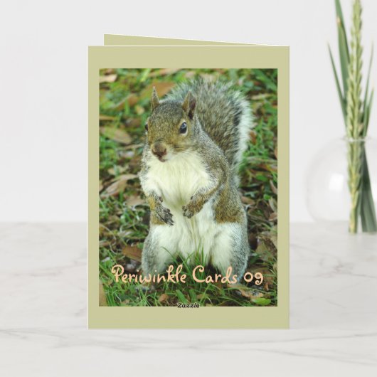 Carte Cute Squirrel, Pensez à vous (Dos)