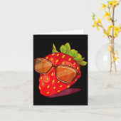 Carte Cute Strawberry Fruit Lover Aesthetic Summer Gift  (Fleur jaune)