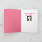 Carte Cute Sweet Llama Get Well Card (Intérieur)
