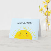 Carte Cute Sweet Sunshine Valentine Anniversaire Amour (Fleur jaune)