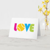 Carte Cute Tennis - Saint Valentin (Fleur jaune)