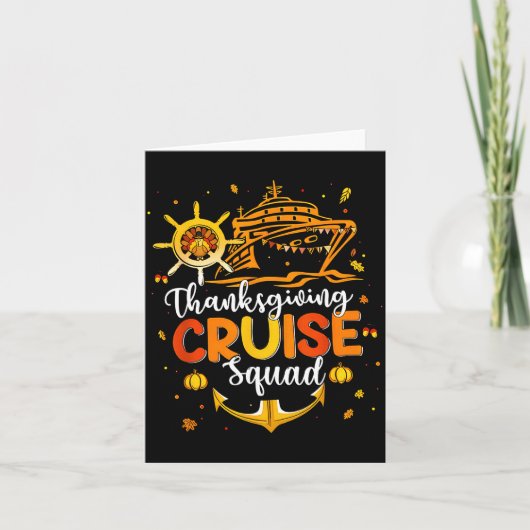 Carte Cute Thanksgiving Cruise Squad Matching Family Vac (Devant)