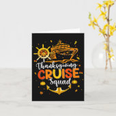Carte Cute Thanksgiving Cruise Squad Matching Family Vac (Fleur jaune)