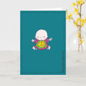 Carte Cute Tie Dye Peace Baby "Hippie Birthday" (Fleur jaune)