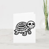 Carte Cute Tortue Halloween Squelette Tortue Fossiles Ar (Devant)