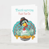 Carte Cute Turquie & Thanksgiving Fun Faits (Devant)