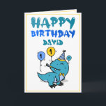 Carte Cute Turquoise T-Rex Dinosaur Grandson 1er anniver<br><div class="desc">Joli Turquoise T-Rex Dinosaur Grand-fils 1er anniversaire, ce design s'adresse à tous ceux qui recherchent quelque chose de gentil pour un petit garçon à son 1er anniversaire. Si vous cherchez des invitations pour 1er anniversaire, surtout pour votre petit-fils, celle-ci est parfaitement ce dont vous avez besoin. Le design comprend un...</div>