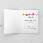 Carte Cute Unicorn 3e anniversaire (Intérieur)