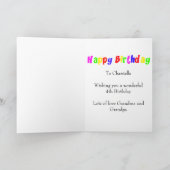 Carte Cute Unicorn 4e anniversaire (Intérieur)