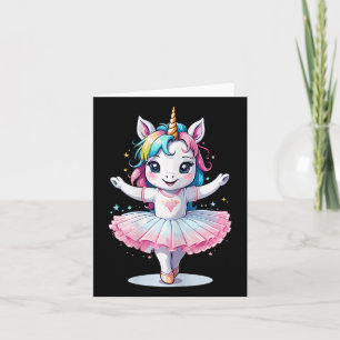 Carte Cute Unique Et Moderne Unicorn Ballet Et Ballerin