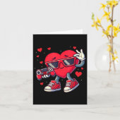 Carte Cute Valentines Day Love Heart Game Controller Gar (Fleur jaune)
