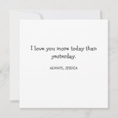 Carte Cute Valentine's Hearts Couple Flat Card (Dos)