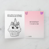 Carte Cute Whimsical Cupcakes Girl'anniversaire (Intérieur)