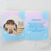 Carte Cute Whimsical Floral Unicorn Anniversaire de enfa (Intérieur)