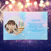 Carte Cute Whimsical Floral Unicorn Anniversaire de enfa