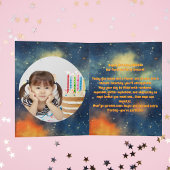 Carte Cute Whimsical Floral Unicorn Anniversaire de enfa