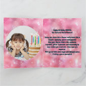 Carte Cute Whimsical Floral Unicorn Anniversaire de enfa (Intérieur)