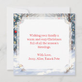 Carte Cute Whimsical Raccoon Personnalisé Noël (Dos)