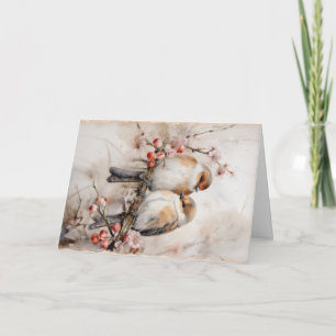 Carte Cute Woodland Forest Animaux Noël Salutation