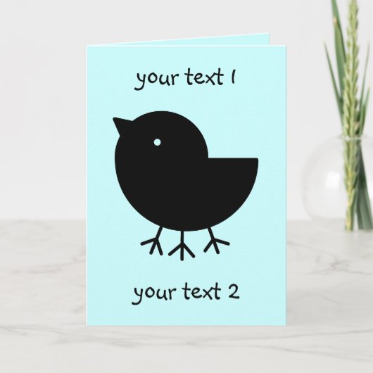 Carte Cute Yatagarasu(noir) (Devant)