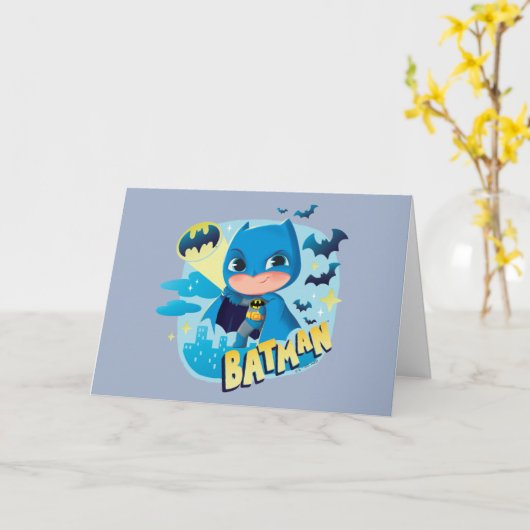 Carte Cuter than mignon Batman (Fleur jaune)