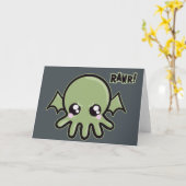 Carte Cutie Baby Cthulhu (Fleur jaune)