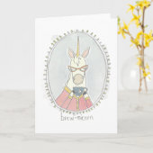 Carte Cutie caféinée | Brew Unicorn (Fleur jaune)