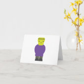Carte Cutie Frankenstein Monster (Fleur jaune)