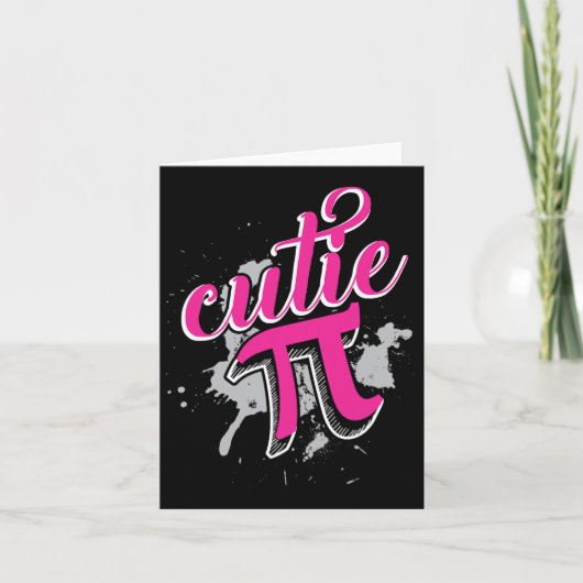 Carte Cutie Pi drôle de maths 3.14 Joyeuse journée Pi  (Devant)