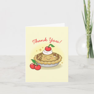 Carte Cutie Pie Anniversaire Fête Enfants Cerise Merci
