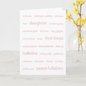 Carte Cutie Pie Newborn Girl Greeting Card (Fleur jaune)