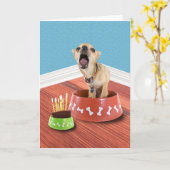 Carte Cuvette d'anniversaire (Fleur jaune)