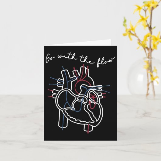 Carte Cvicu Cardiac Infirmière Anatomie Cardiologie Coeu (Fleur jaune)