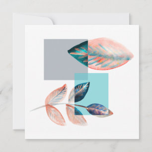 Carte Cyan Red Leaf