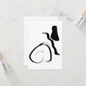 Carte Cycle de rotation : noir et blanc Abstrait (Devant/Arrière en situation)