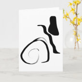 Carte Cycle de rotation : noir et blanc Abstrait (Fleur jaune)