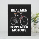 Carte Cyclisme - Les vrais hommes n'ont pas besoin de mo (Debout devant)