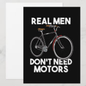 Carte Cyclisme - Les vrais hommes n'ont pas besoin de mo (Devant / Derrière)