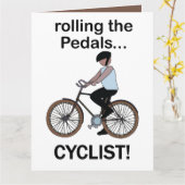 Carte Cycliste Cyclisme Vélo (Fleur jaune)