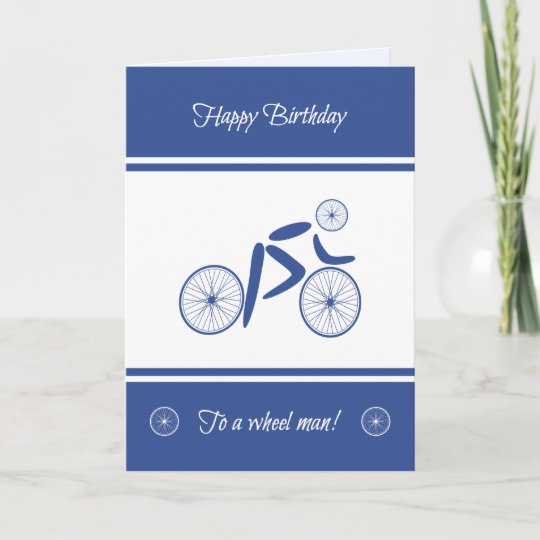 Carte Cycliste Drole D Homme De Roue D Anniversaire Zazzle Be