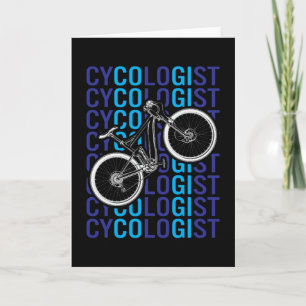 Carte Cycologiste Funny Bicycle Vélo Amusant