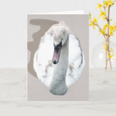 Carte Cygne. (Fleur jaune)