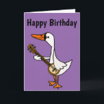 Carte Cygne drôle jouant la bande dessinée de banjo<br><div class="desc">Le cygne unique d'amusement frais jouant la conception originale d'art de banjo est fantastique pour des amants de cygne et des mélomanes et des amants d'oiseau.</div>