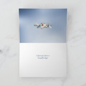 Carte Cygne floral blanc Joyeux anniversaire (Intérieur)